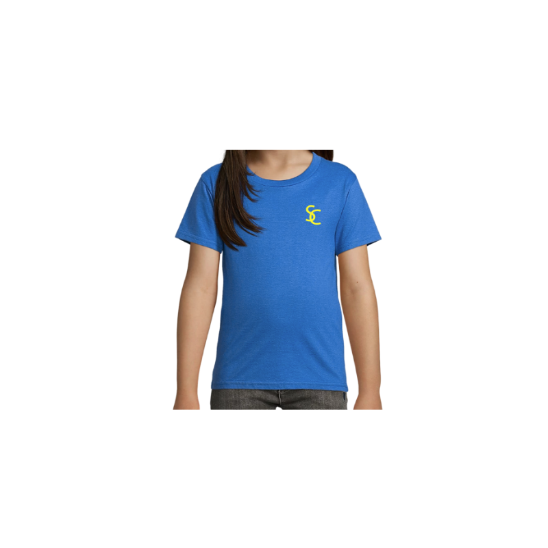 T-SHIRT COTON SC BLEU ROYAL