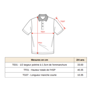 POLO BEBE MANCHES COURTES CHARDIN