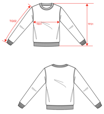 Sweat adulte col rond B01220040
